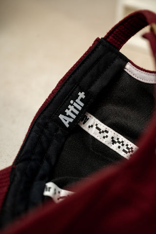 Waffle Textured Baseball Cap in Maroon