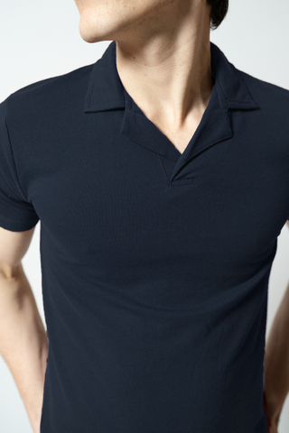 Revere Polo Shirt in Dark Navy