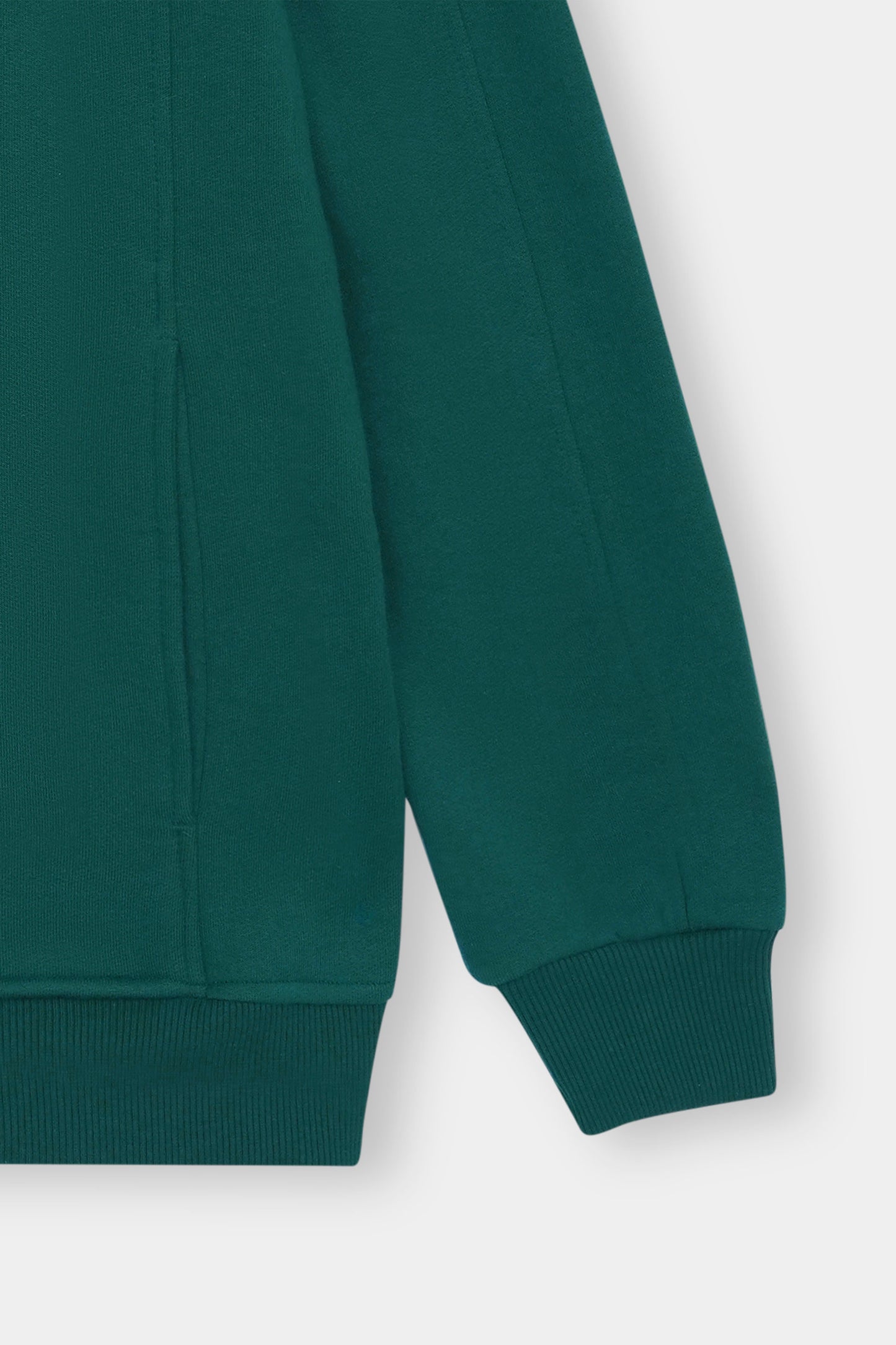 Side-pocket Technical Sweatshirt in Bottle Green