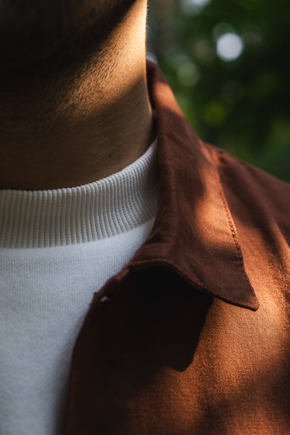 Twill Overshirt in Chocolate Brown