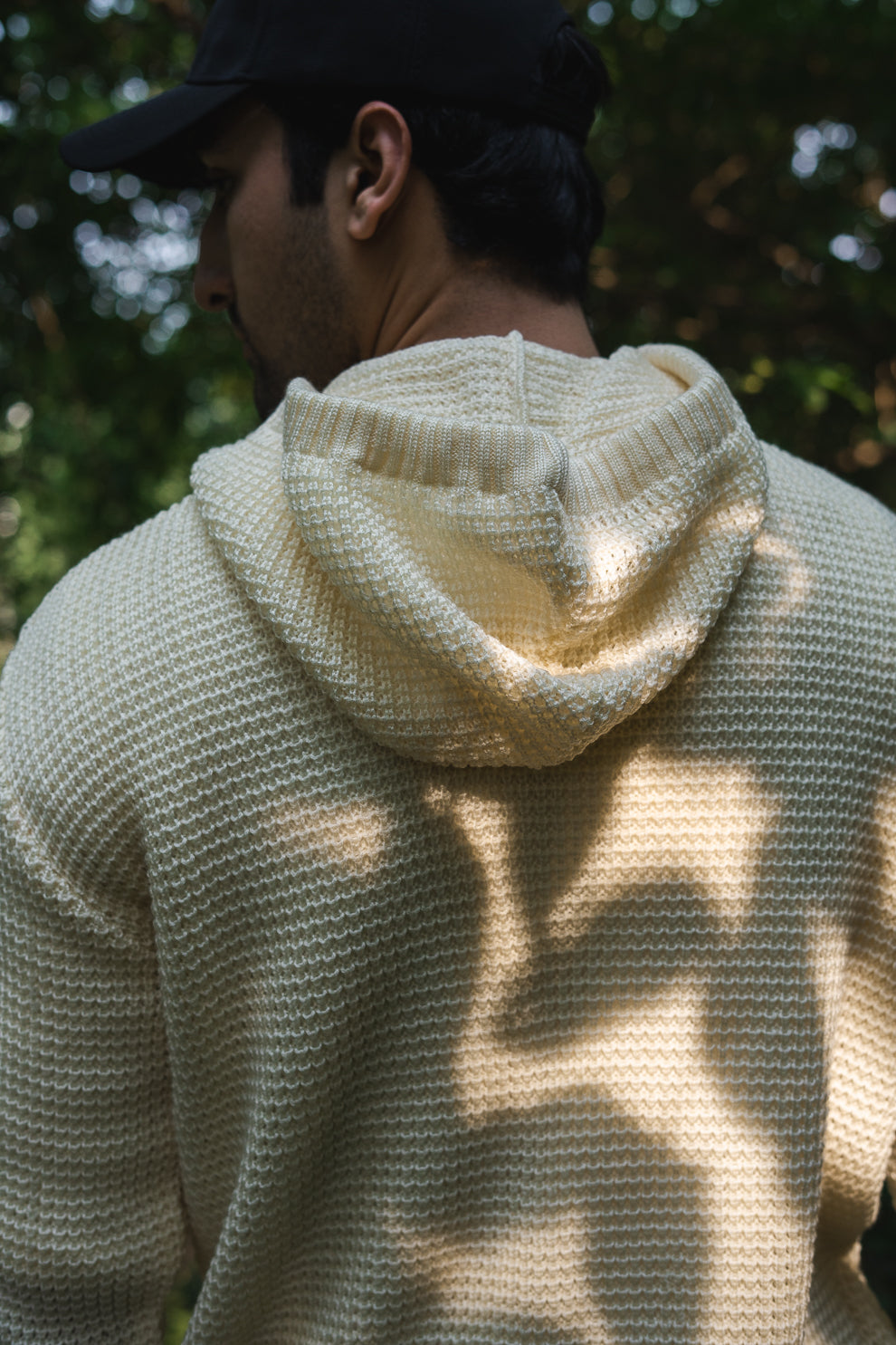 Knitted Hoodie in Cream