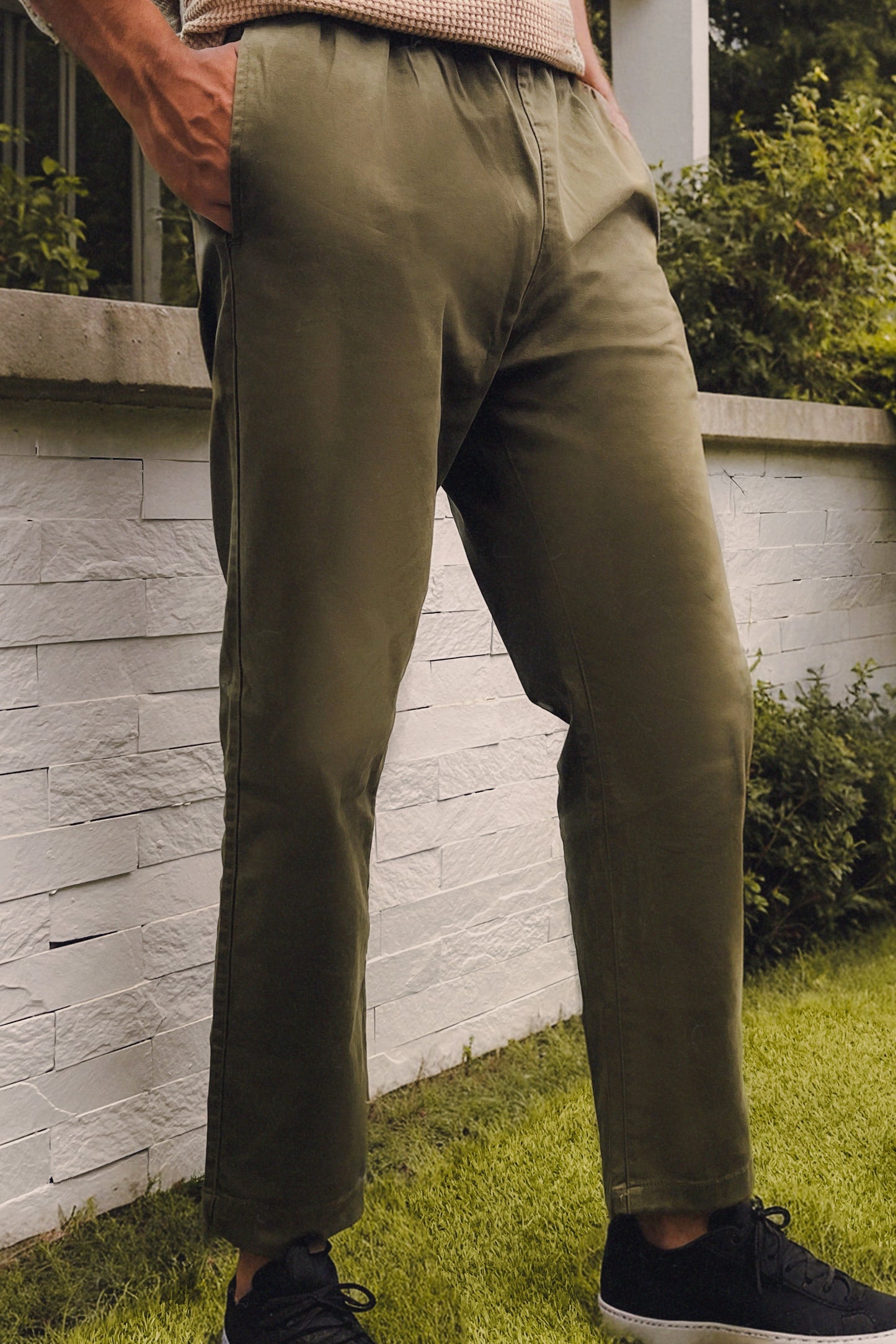 Pull On Pants in Olive