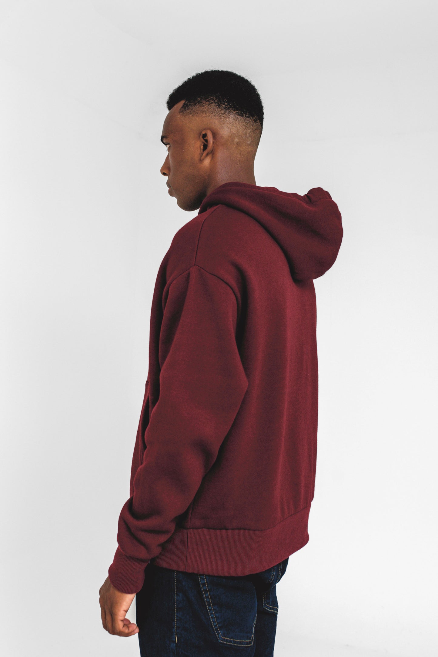 Supersoft Oversized Hoodie in Maroon