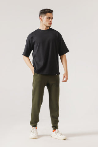Oversized T-shirt in Black Terry