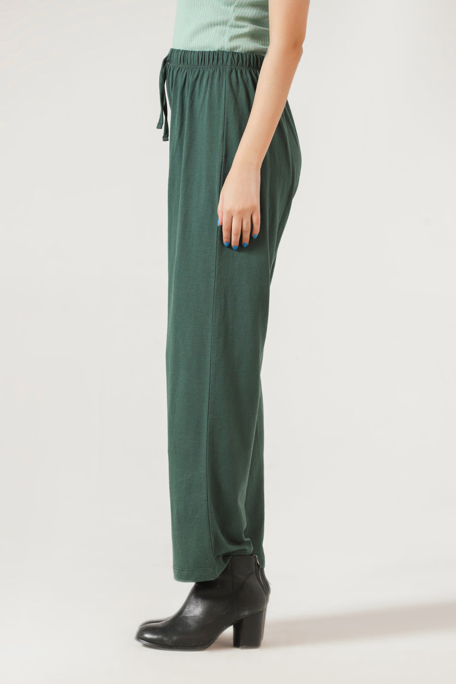 Straight-Fit Pyjama Trouser in Forest Green
