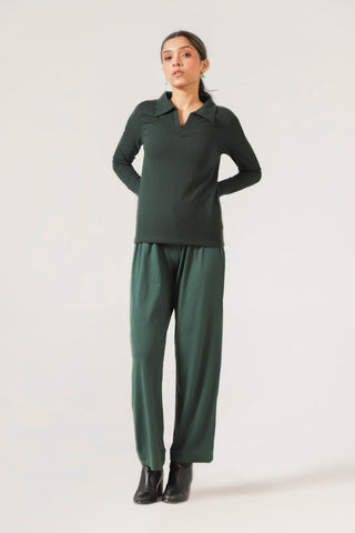 Revere Polo Top in Bottle Green