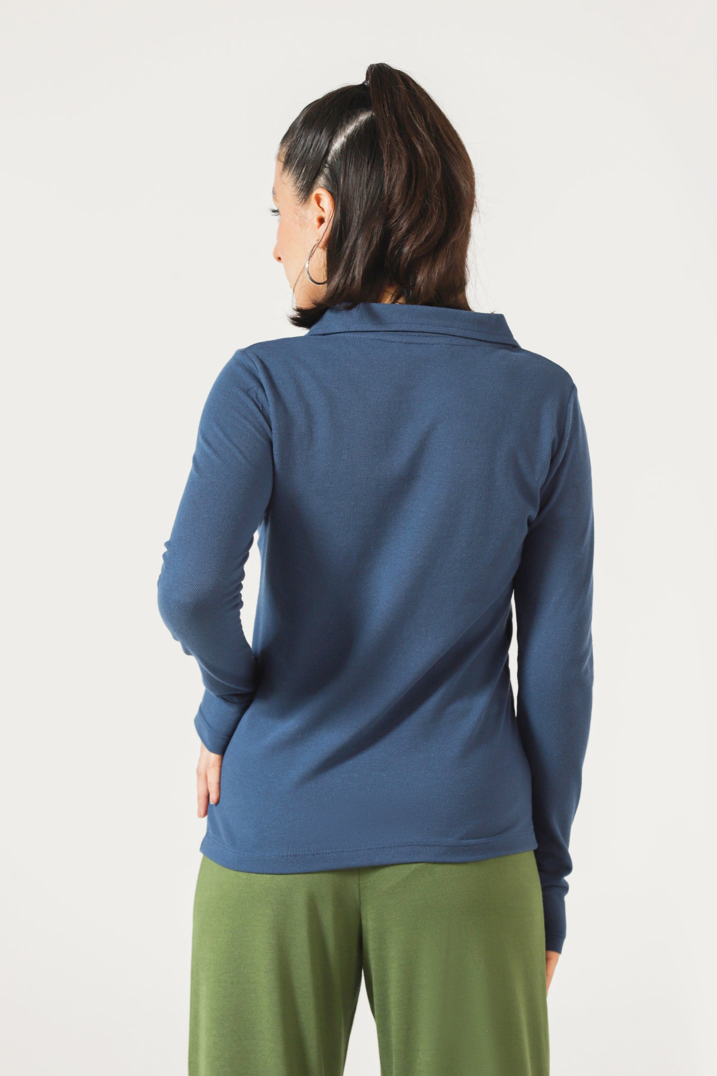 Revere Polo Top in Azure Blue