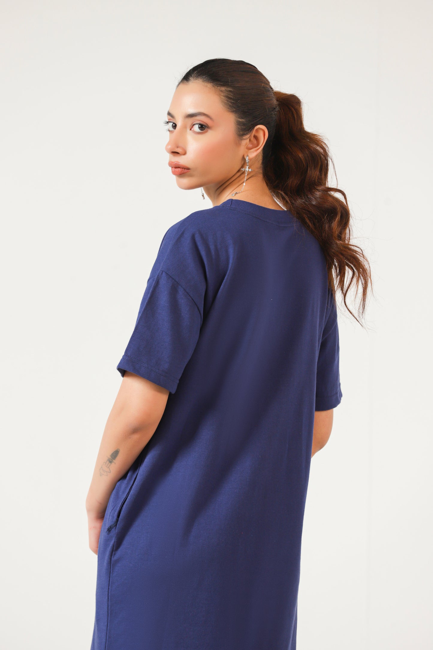 T-shirt Dress in Berry Blue