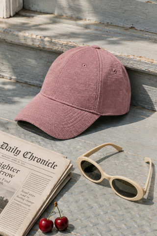 Waffle Textured Baseball Cap in Pink CAP ATTIR-UNISEX