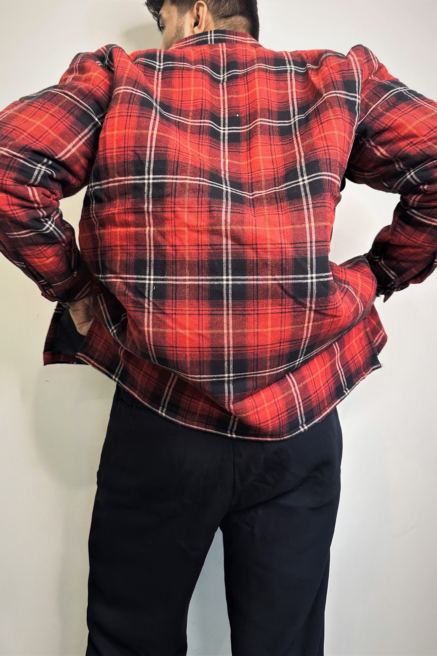 Heavy Flannel Overshirt in Red
