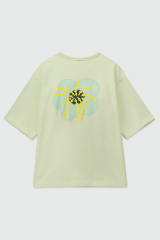 Oversized T-shirt - Green Flower