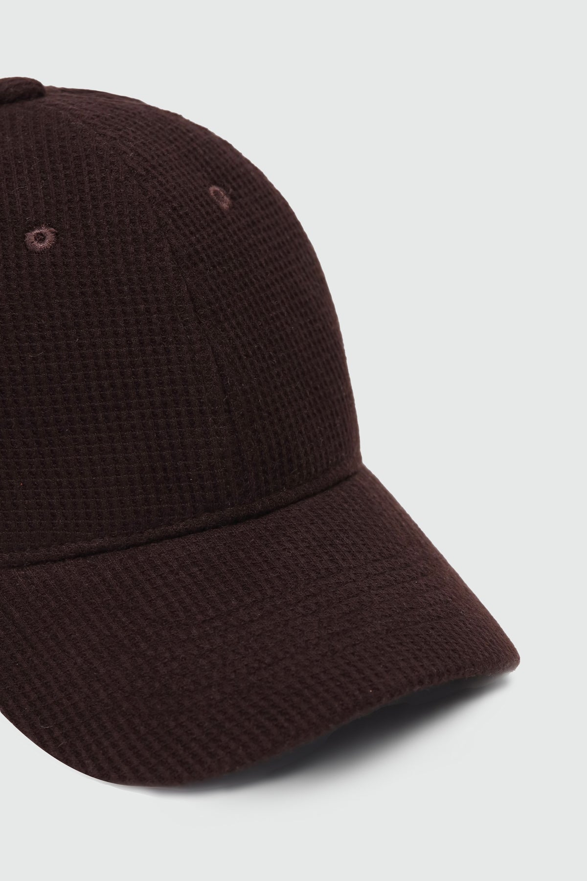 Waffle Textured Baseball Cap in Mocha CAP ATTIR-UNISEX
