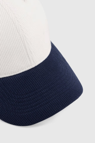 Waffle Textured Contrast Baseball Cap