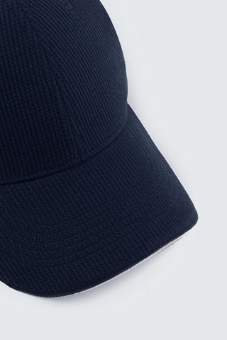 Waffle Textured Baseball Cap with Brim-detail
