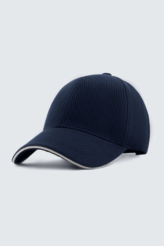 Waffle Textured Baseball Cap with Brim-detail