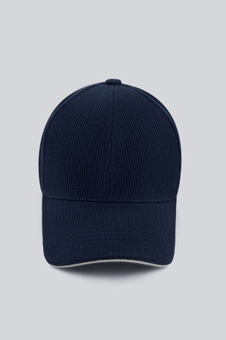 Waffle Textured Baseball Cap with Brim-detail