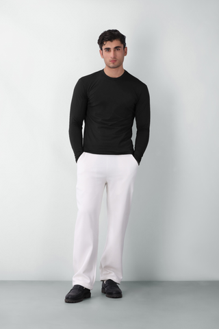 Perfect Fit Long Sleeves T-shirt in Black