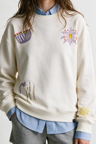 Airsoft Jumper - Purple Flower SWEATSHIRT ATTIR-UNISEX