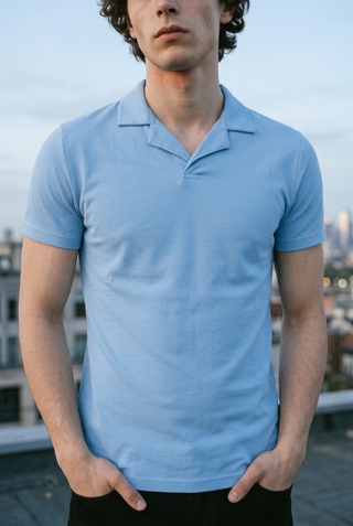 Revere Polo Shirt in Sky Blue POLO ATTIR-MEN