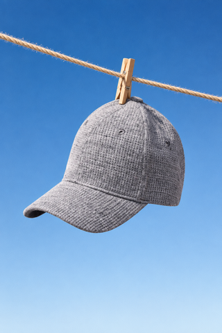 Waffle Textured Baseball Cap in Heather Grey CAP ATTIR-UNISEX