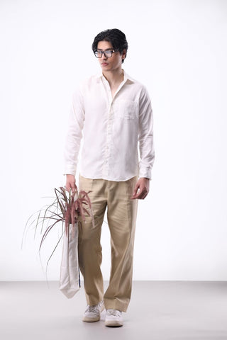 Basic Button Down Shirt in White - AttirSHIRT