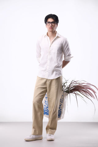 Basic Button Down Shirt in White - AttirSHIRT