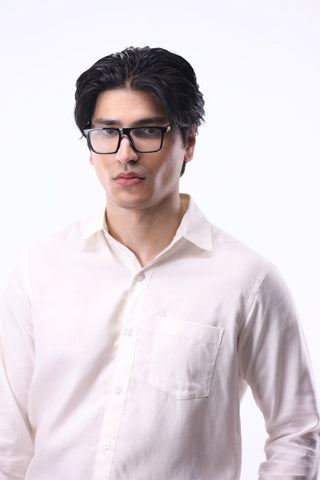 Basic Button Down Shirt in White - AttirSHIRT