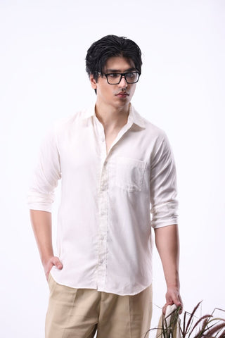 Basic Button Down Shirt in White - AttirSHIRT