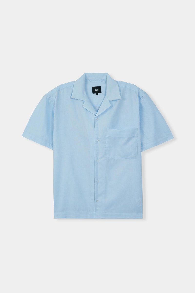 Basic Camp Collar Shirt in Sky