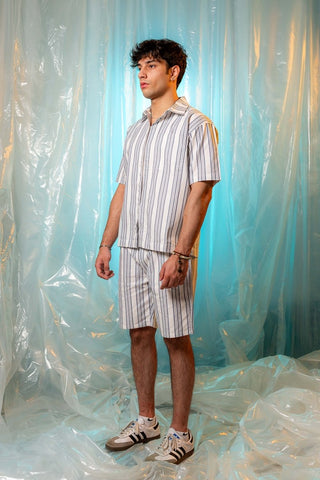 Basic Shorts in Blue Stripe - AttirSHORT
