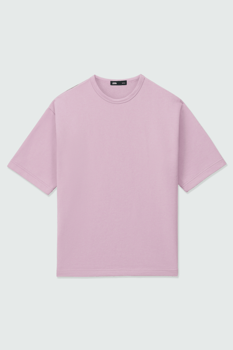 Boxy Cut T-shirt in Pastel Pink TEE ATTIR-UNISEX