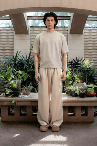Boxy Cut T-shirt in Stone - AttirTEE