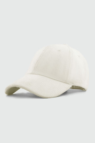 Corduroy Cap in White