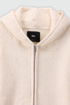 Chunky Knitted Hoodie Jumper in Cream HOODIESWEATER ATTIR-UNISEX