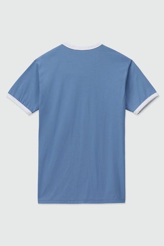 Contrast Trims T-shirt in Sky Blue - AttirTEE