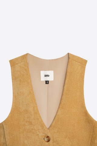 Corduroy Waistcoat in Mustard - AttirVEST