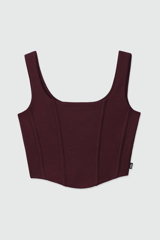 Corset Top in Burgundy - AttirTOP