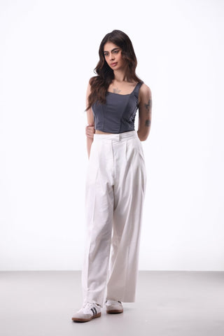 Corset Top in Dark Grey - AttirTOP