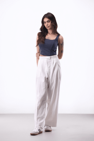 Corset Top in Dark Navy - AttirTOP