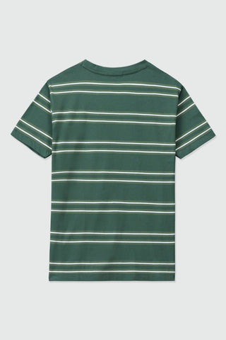 Cotton T-shirt in Green Stripes - AttirTEE