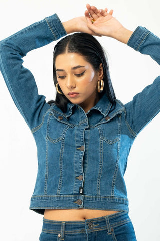 Denim Trucker Jacket in Light Wash - AttirJACKET