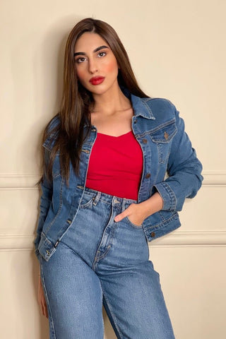 Denim Trucker Jacket in Light Wash - AttirJACKET