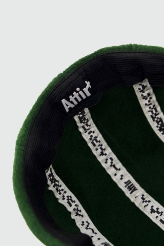 Fuzzy Wool Flat Cap in Green - AttirCAP