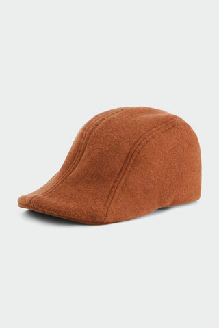 Fuzzy Wool Flat Cap in Wood - AttirCAP