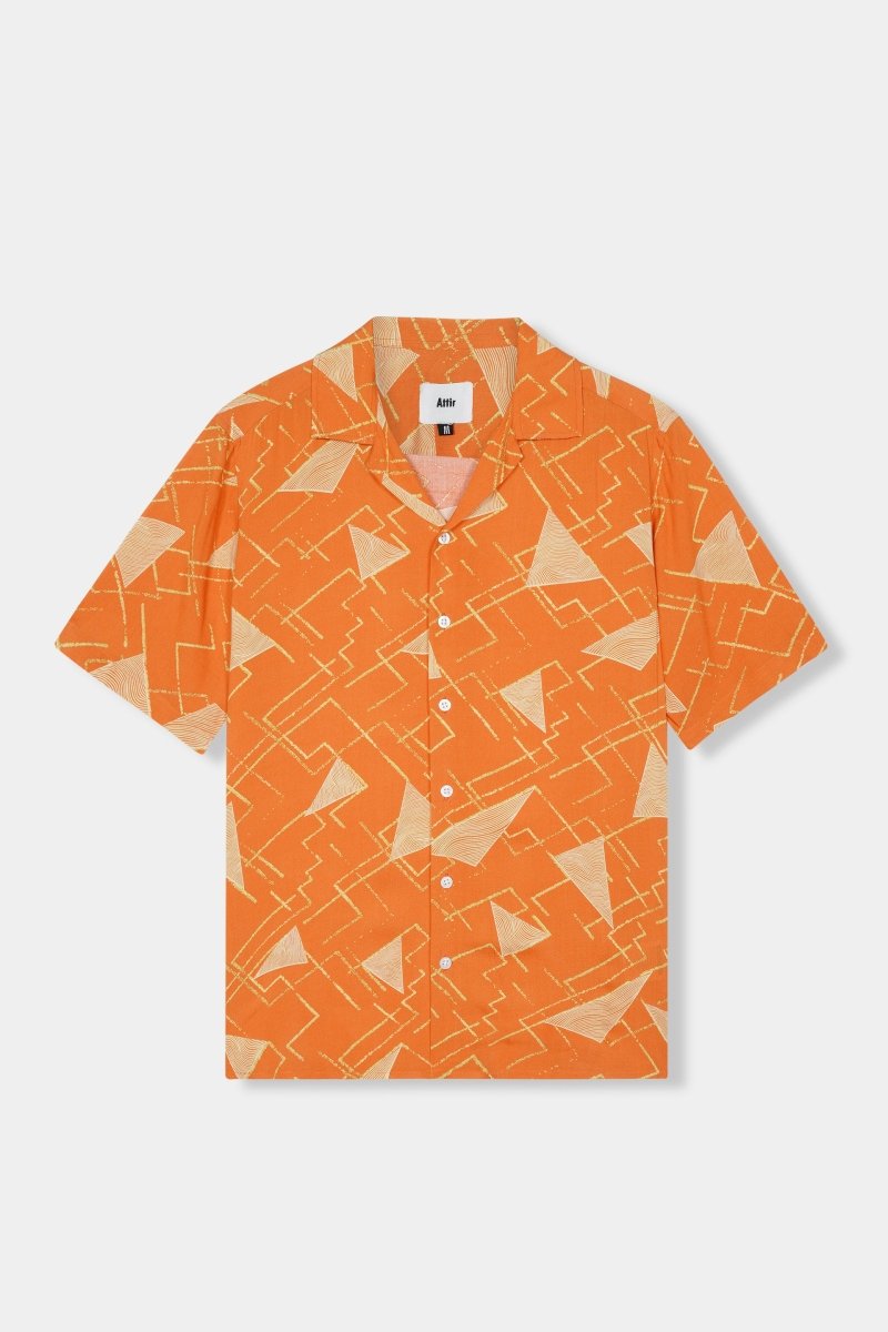Geometric Print Shirt SHIRT ATTIR-UNISEX