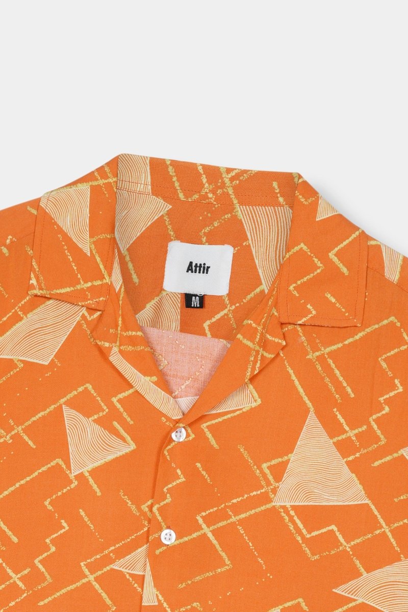 Geometric Print Shirt SHIRT ATTIR-UNISEX