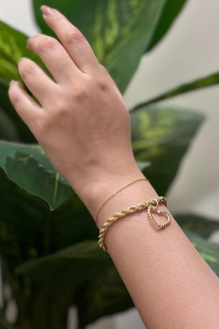Heart Charm Chain Bracelet - AttirBRACELET
