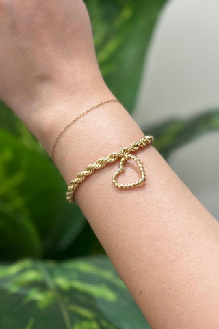 Heart Charm Chain Bracelet - AttirBRACELET