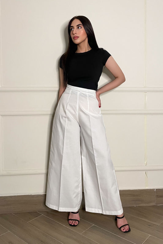 Cotton Culottes in White