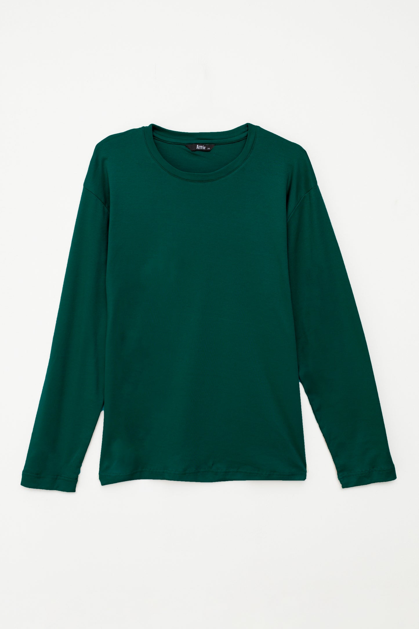 Long Sleeves Premium Tee in Bottle Green